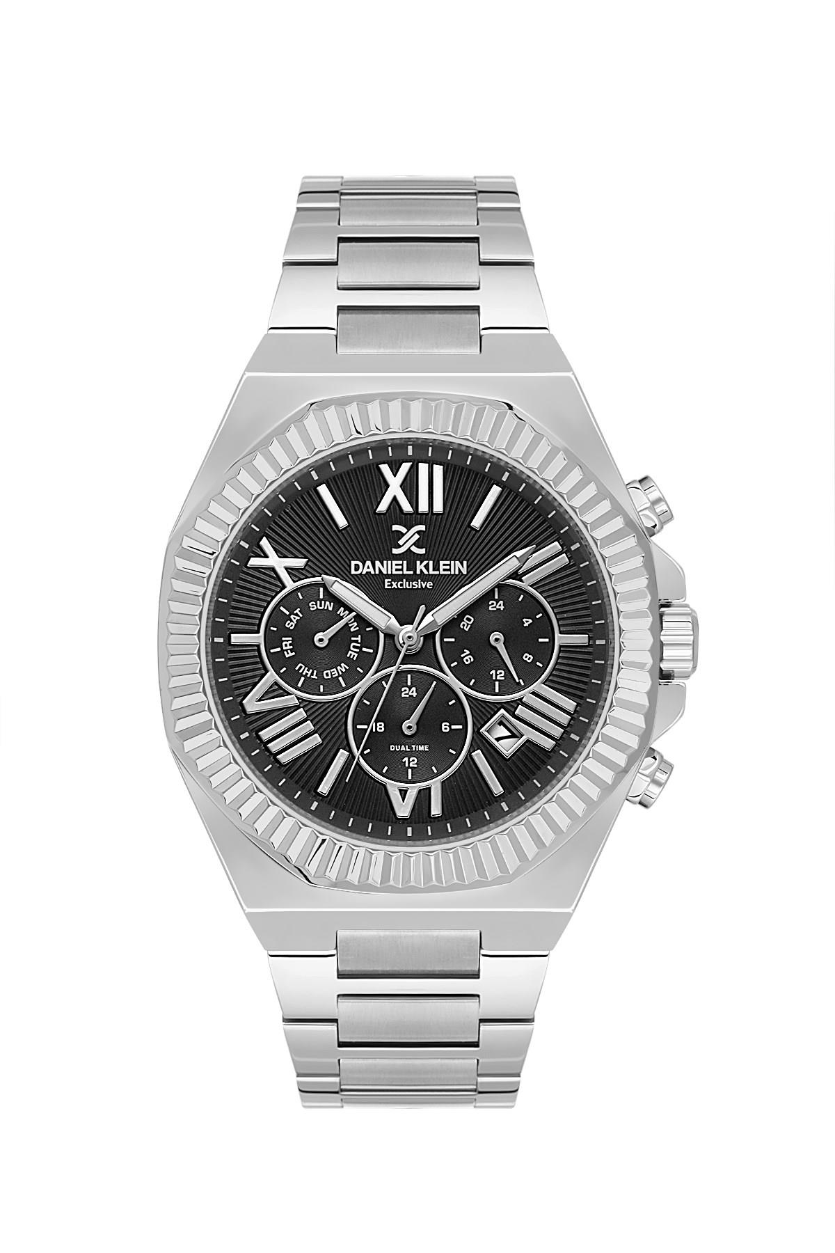 Daniel Klein Premium Metal Spor Gümüş Renk Fonksiyonlu Erkek Saati DK.1.14075-1