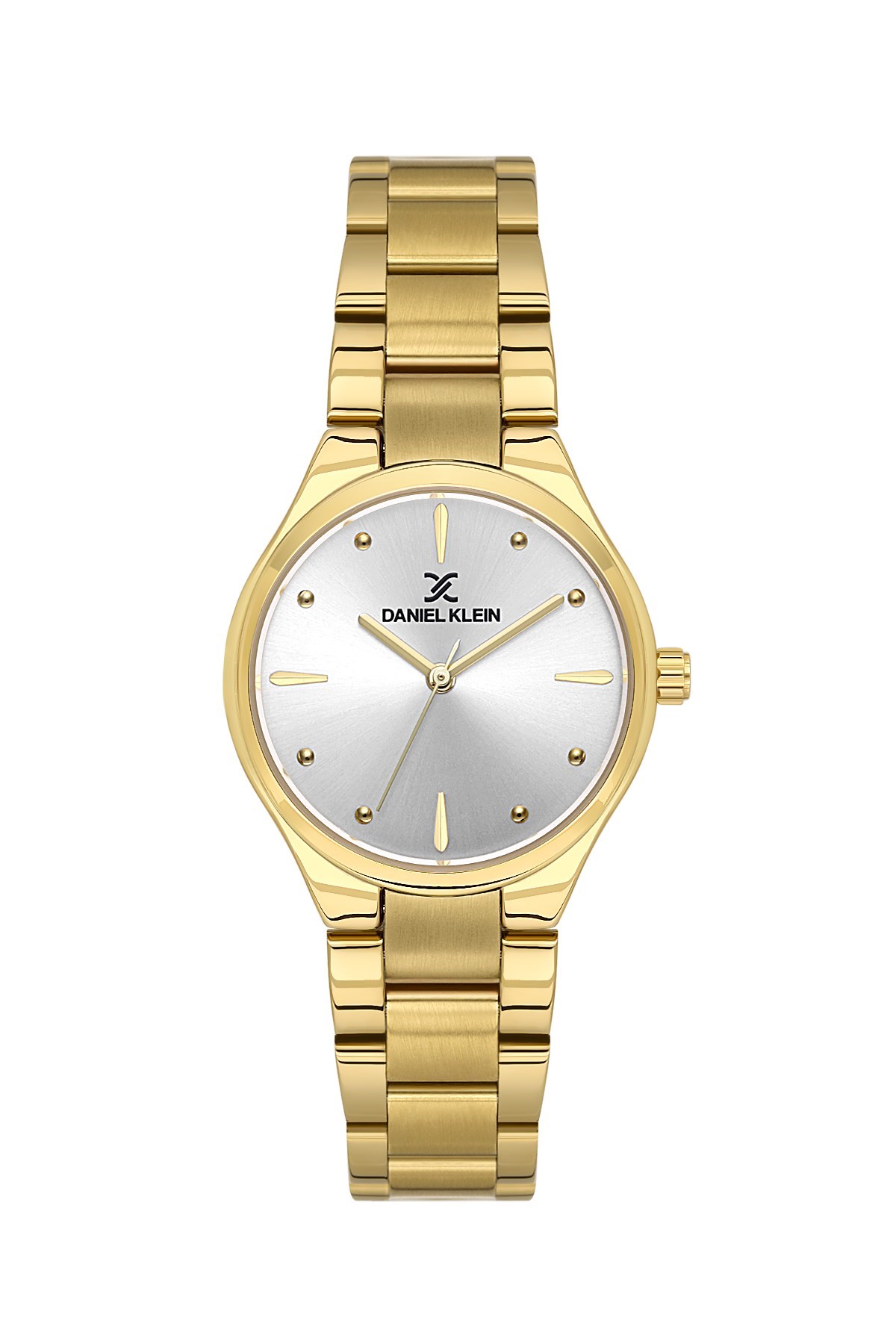 Daniel Klein Metal Altın Gold Renk Kasa Kordon Beyaz Kadran Sade Kadın Kol Saati DK.6.14190-4