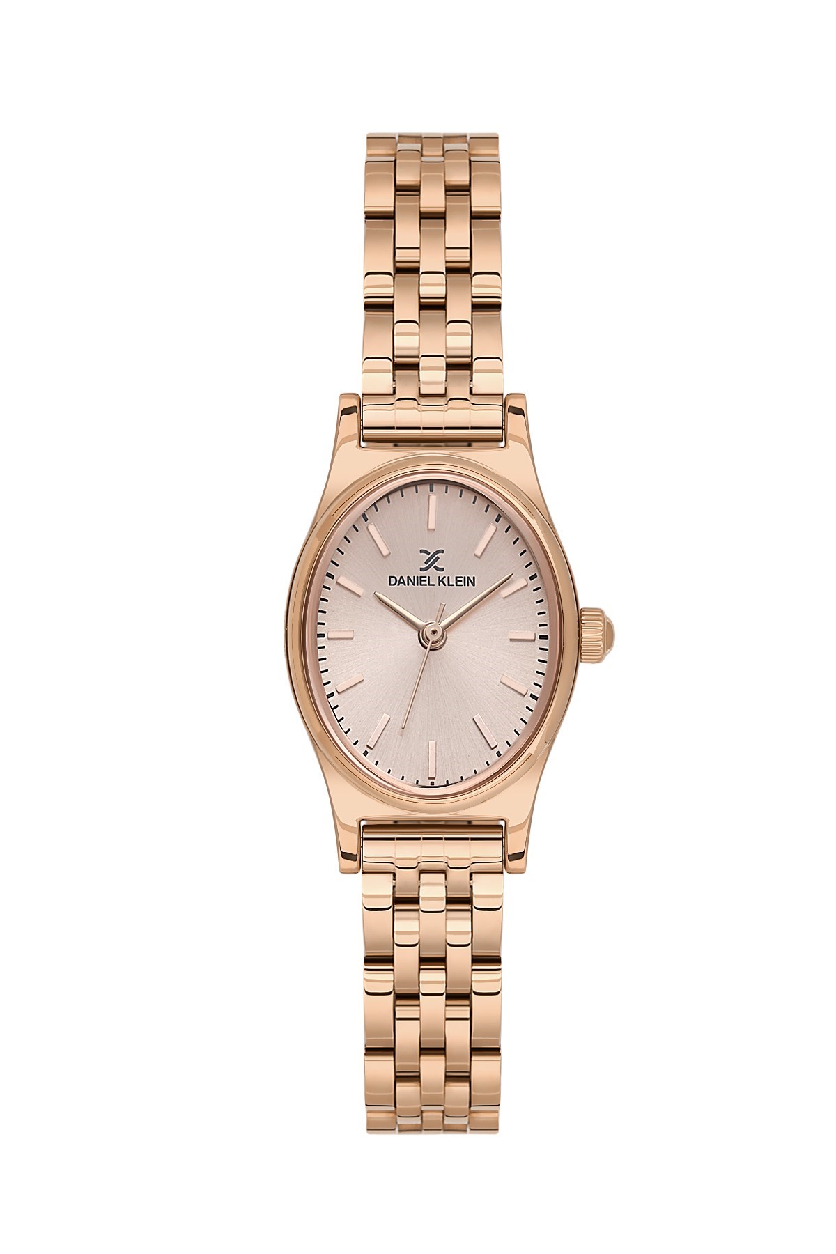 Daniel Klein Metal Rose Gold Kasa Kordon Gri Kadran Yumurta Kasa Kadın Kol Saati DK.1.14174-9