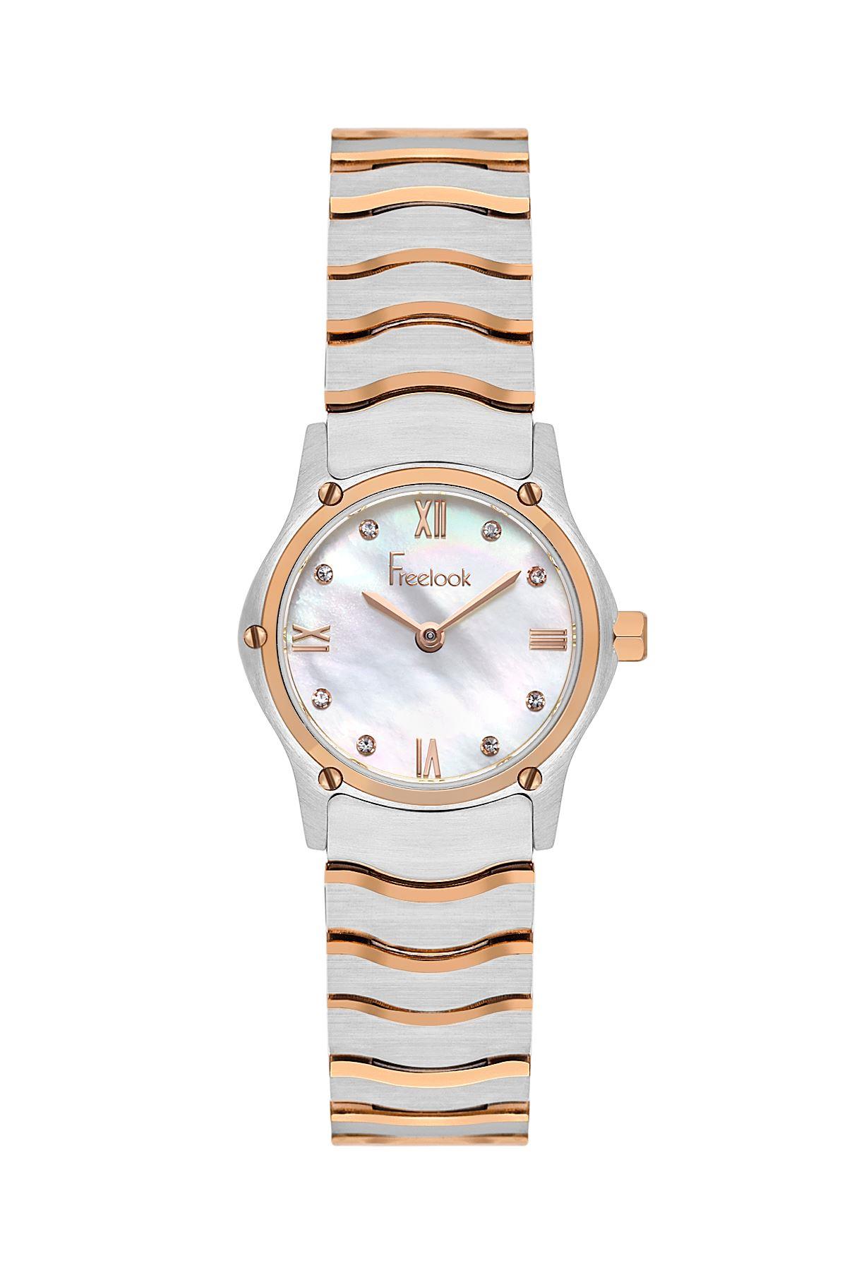 Freelook Çelik Kordonlu Çift Renk Kadın Kol Saati