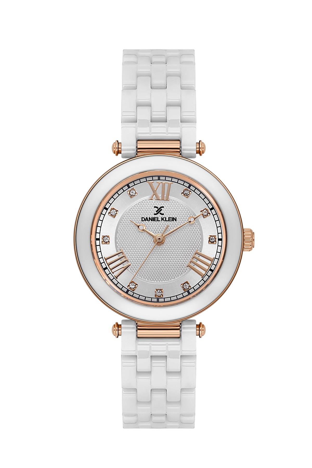 Daniel Klein Premıum Beyaz Kordon Kasa Spor Kadın Kol Saati DK.1.14282-1