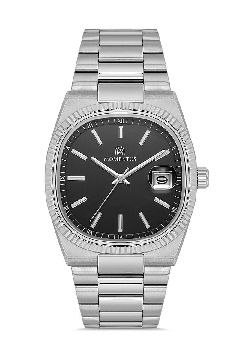 Momentus Oval Kasa Siyah Kadran Klasik Çelik Erkek Kol Saati CM262S-04SS