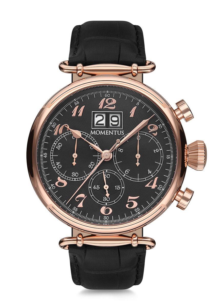 Deri Kordon Rose Gold Kasa Multifonksiyon Kronometre TM250R-04BR Erkek Kol Saati
