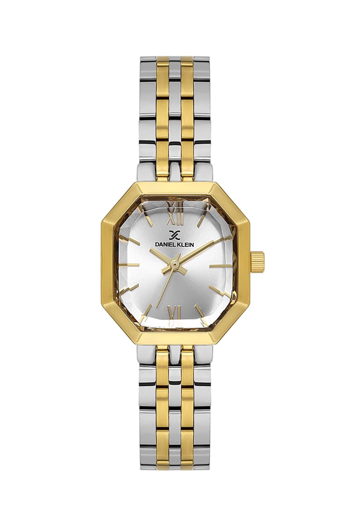 Daniel Klein Premıum Metal Kordon Kare Gold Kasa Çift Renk Kadın Kol Saati DK.3.1064-4