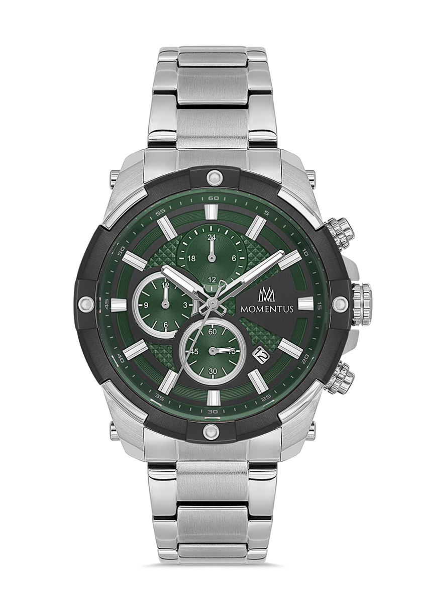 Momentus Çelik Spor Yeşil Kadran Multifunction Erkek Kol Saati SM369S-15SS