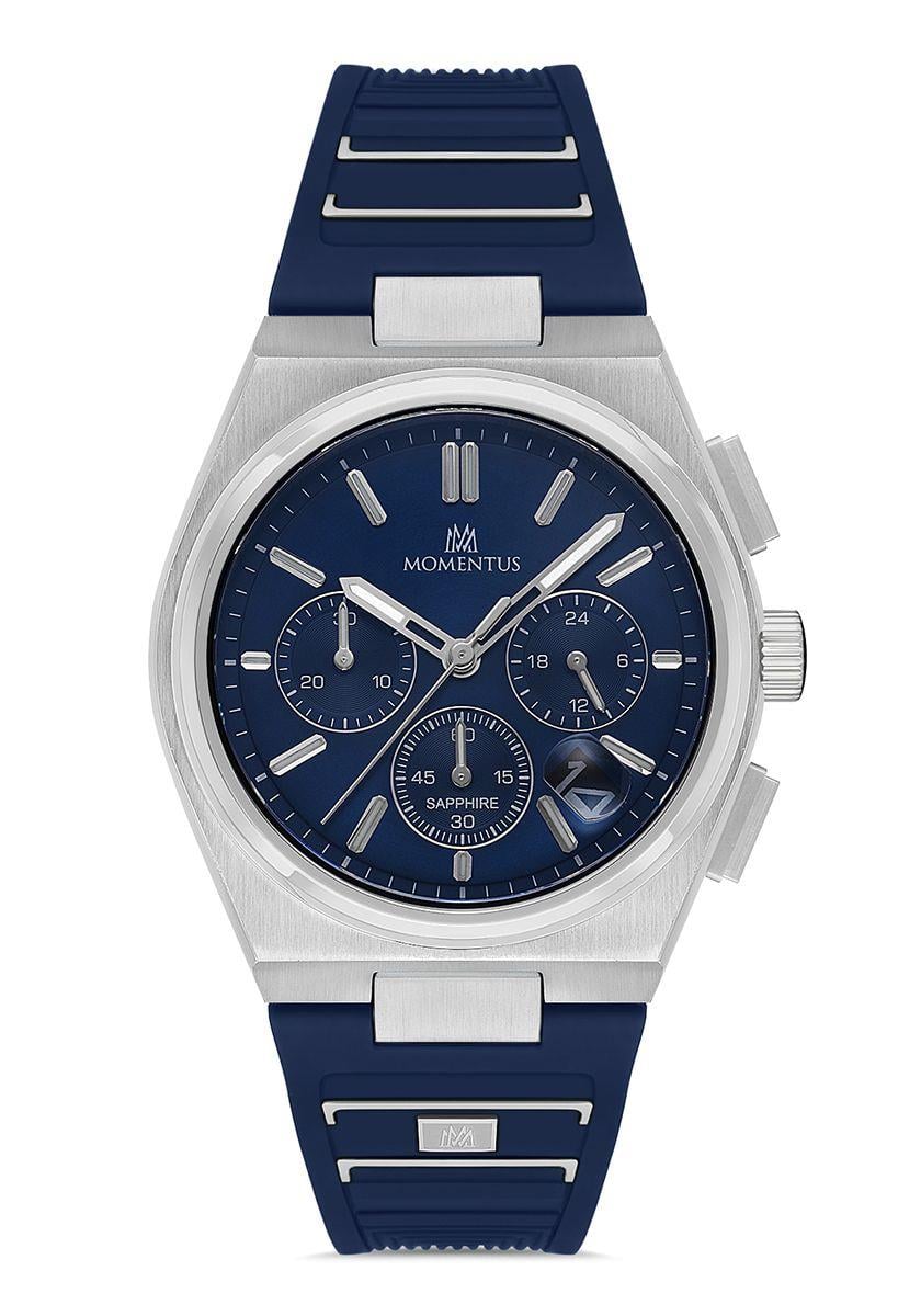 Momentus Spor Fonksiyonel Lacivert Slikon Kordon Erkek Kol Saati TM345S-11MS