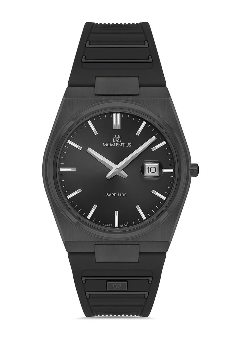 Momentus Spor Siyah Silikon Erkek Kol Saati EM345B-04BS