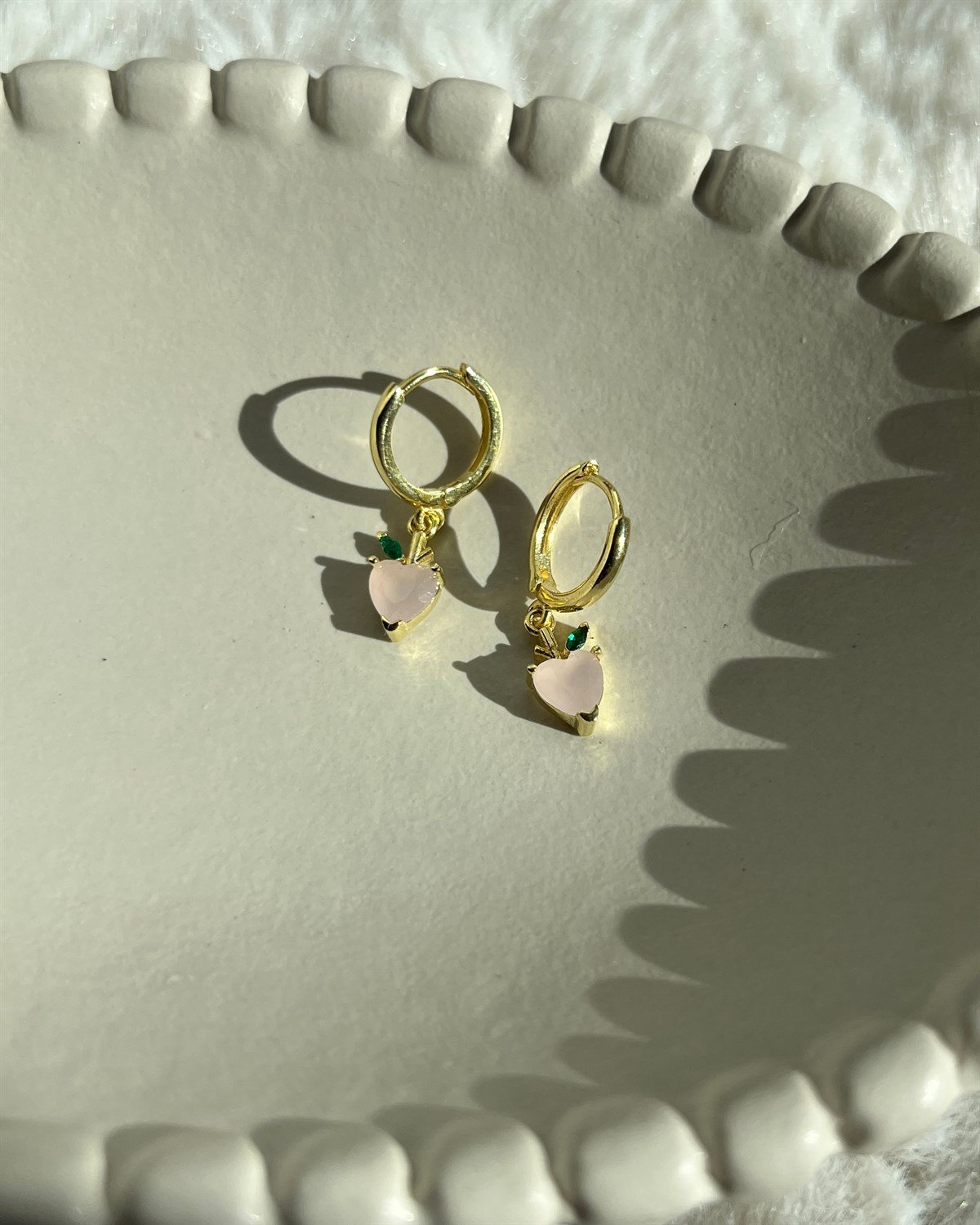 925 Gümüş Şeftali Küpe