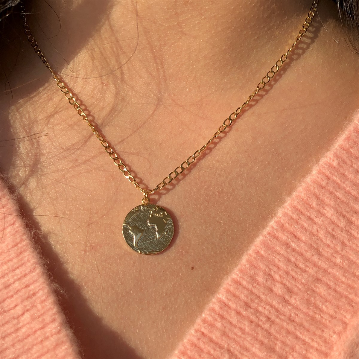 Dünya Madalyon Kolye 