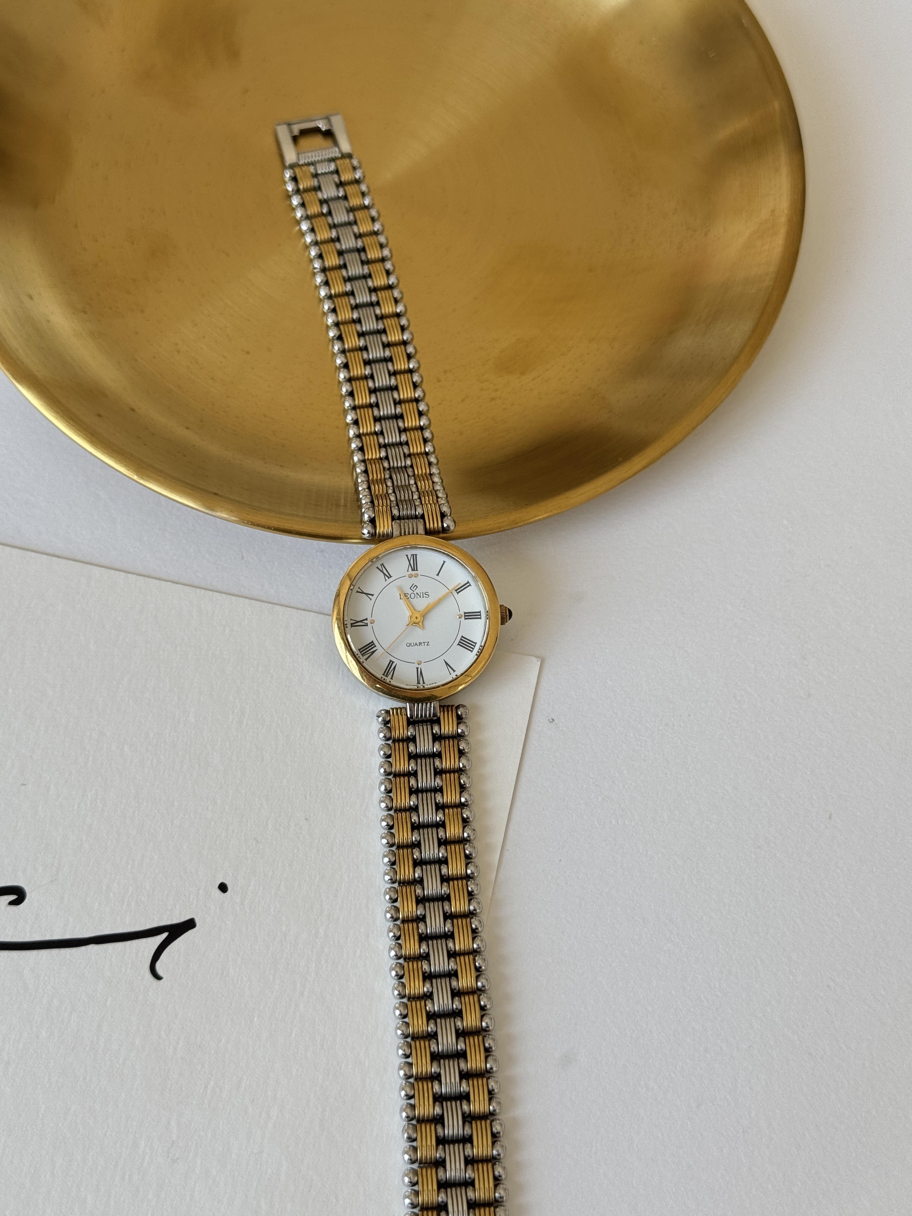 LEONIS 22K Gold Plated Vintage Kol Saati