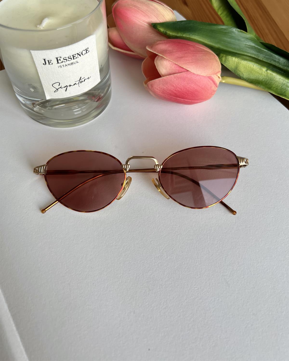 Peace Paris Made in Italy Vintage Cat Eye Gözlük