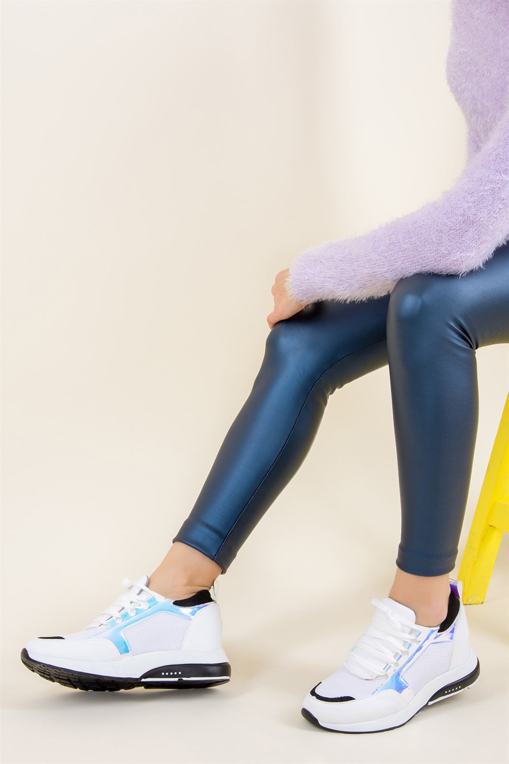 Beyaz/Siyah Kadın Sneakers F367050249
