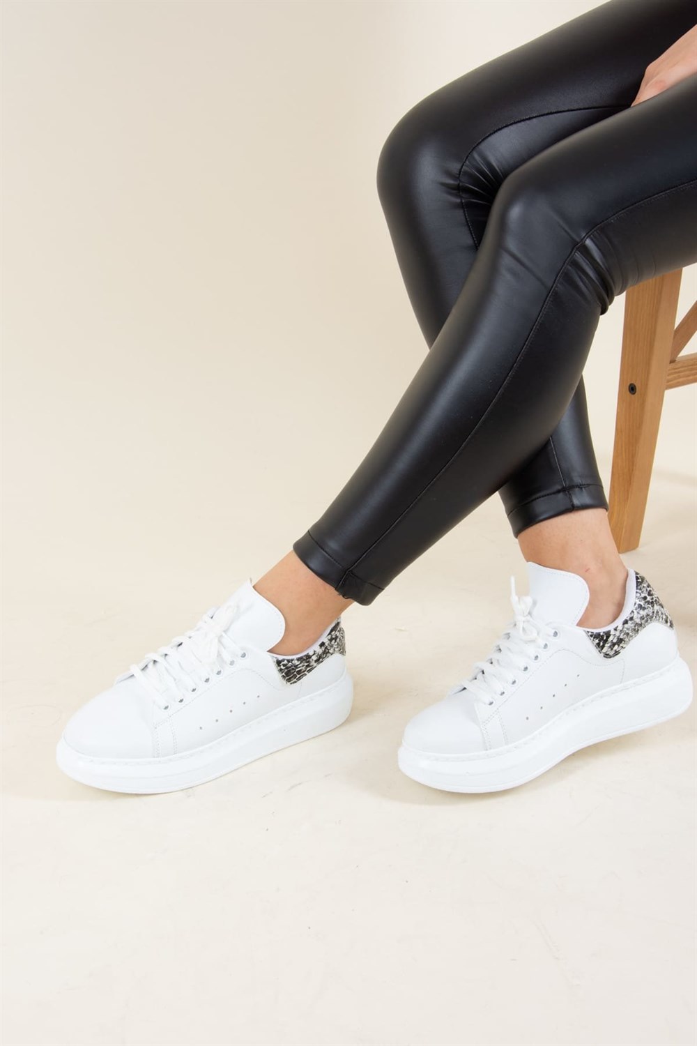 Beyaz/Siyah Kadın Sneakers F995863248