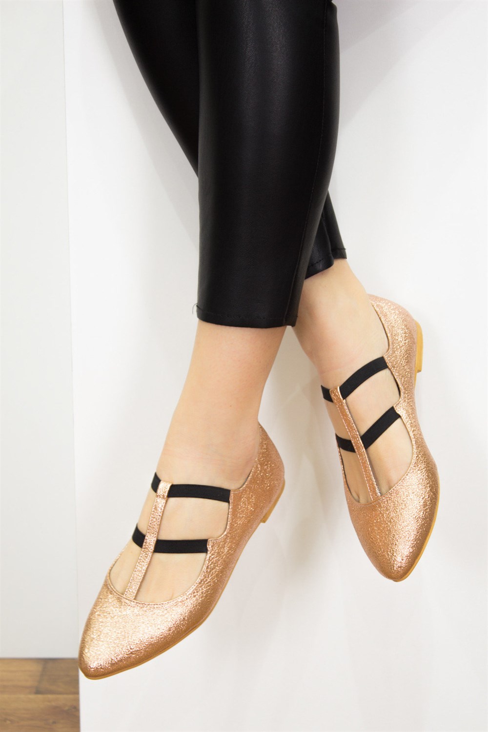 Fox Shoes Bakır Kadın Babet D430329614