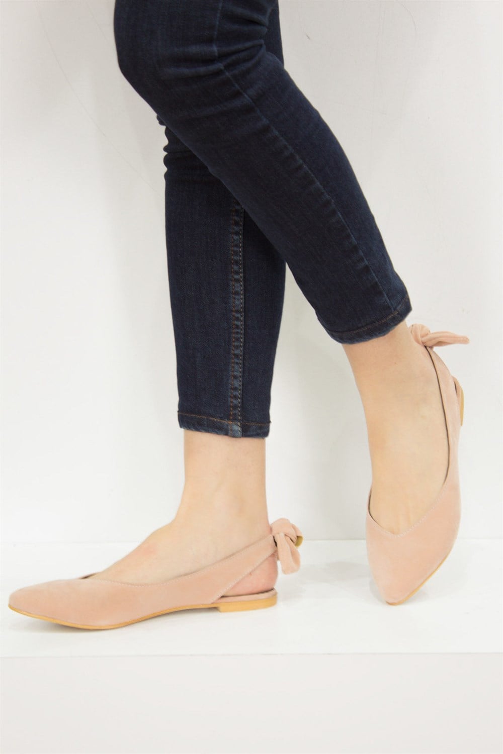Fox Shoes Pudra Kadın Babet D726495302