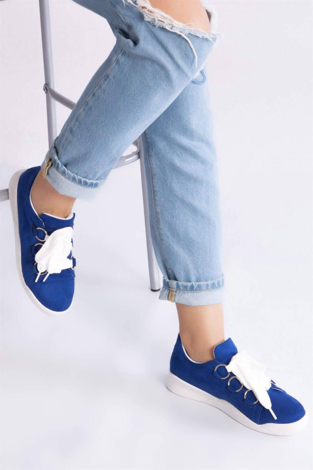 Fox Shoes Saks Mavi Kadın Sneakers D615712002