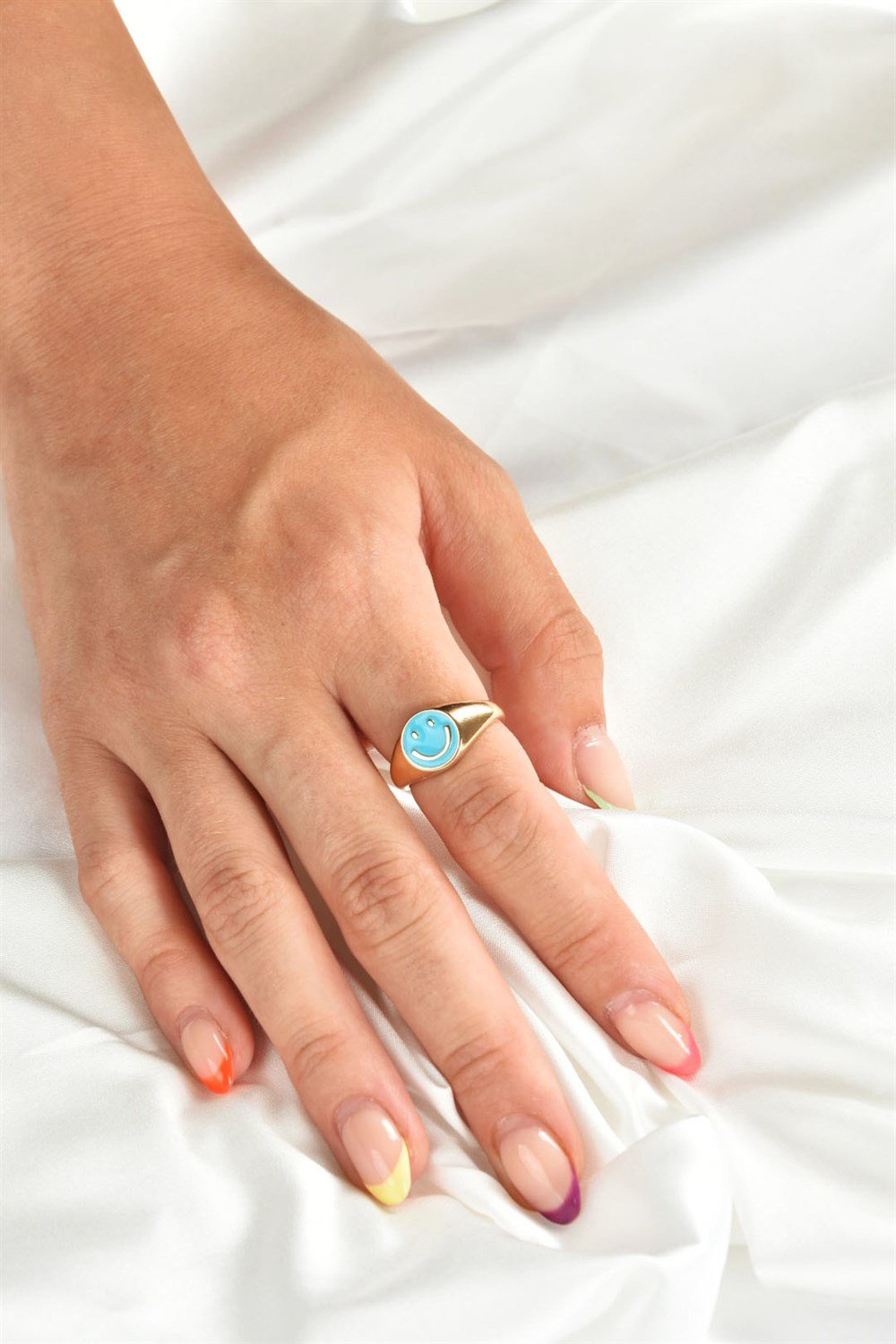 Mavi  Smile Altın Yüzük KA041051