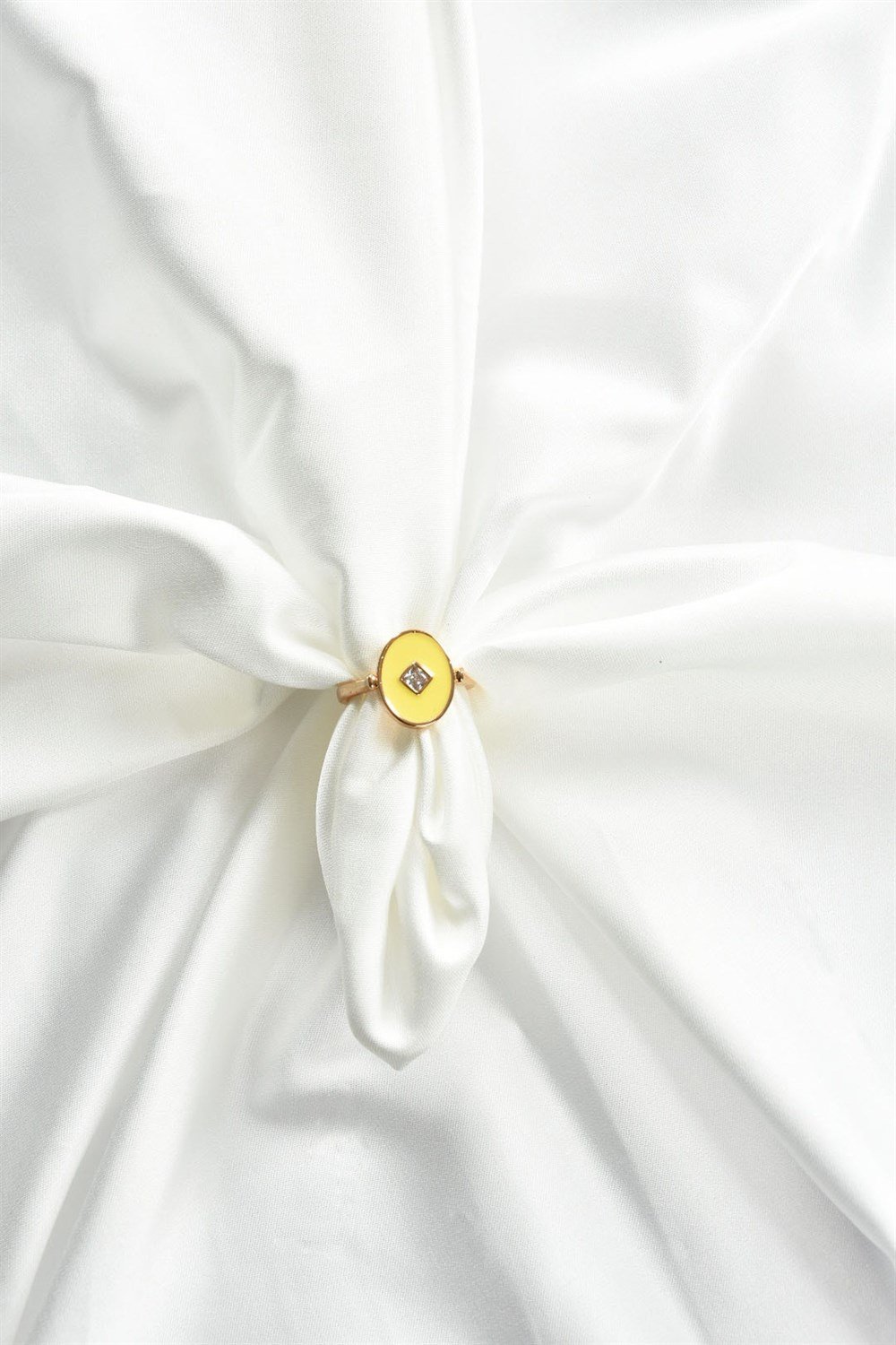 Sarı Mineli Altın Yüzük KA041050