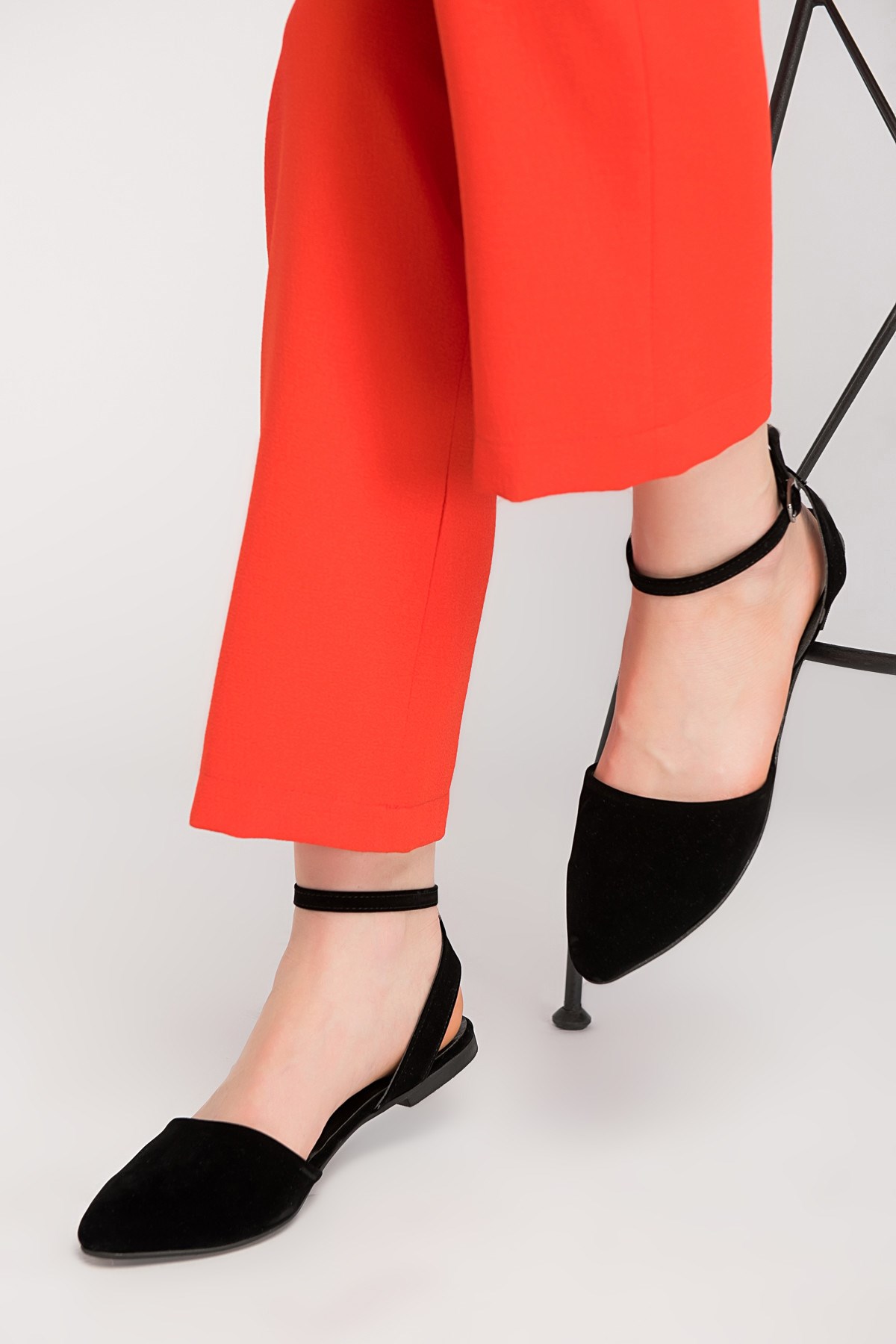 Fox Shoes Siyah Kadın Babet D726226202