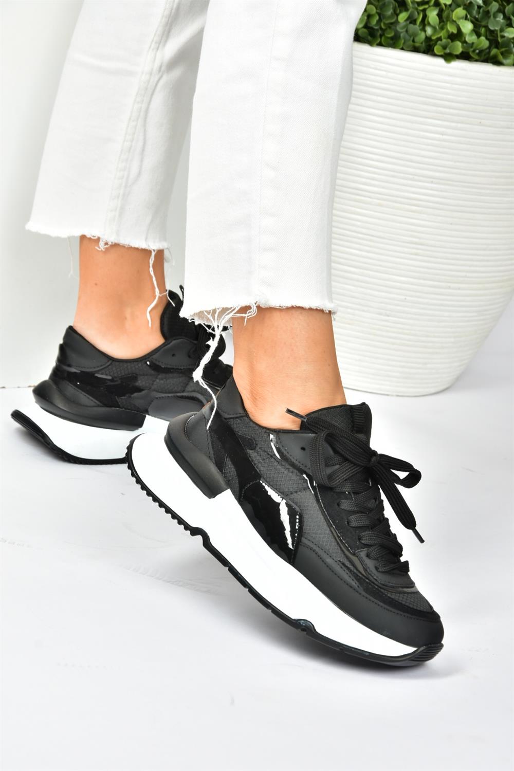 Siyah Kumaş Günlük Sneaker Spor Ayakkabı P973416004