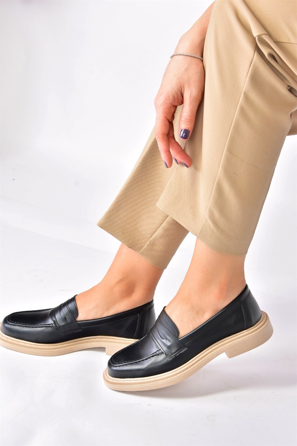 Siyah Loafer Makosen Kadın Ayakkabı M652302309