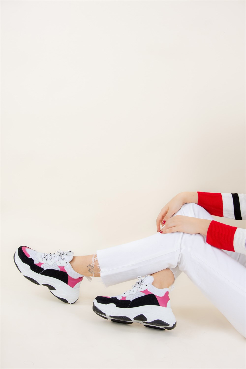 Siyah/Fuşya Kadın Sneakers F267058502
