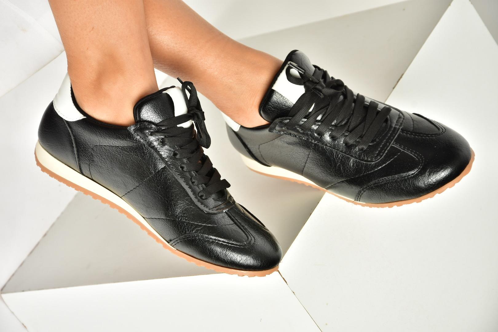 U820730409 Siyah Spor Ayakkabı Sneakers