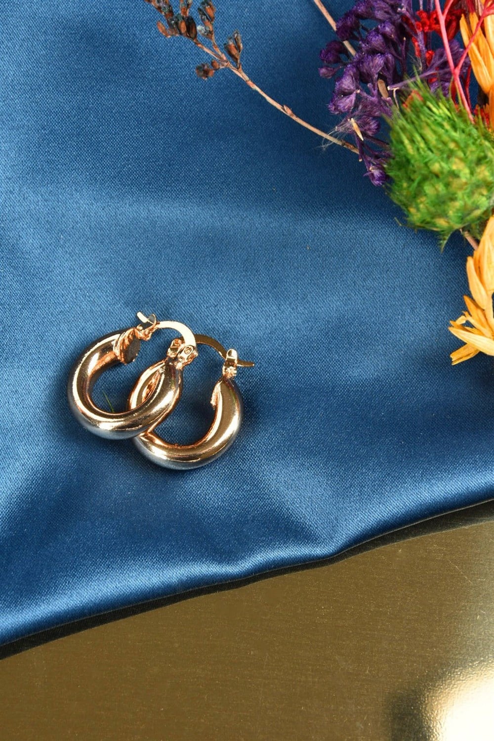 Vintage Küçük Altın Halka Küpe KA041065