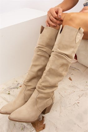 Vizon Süet Kadın Çizme J404040102