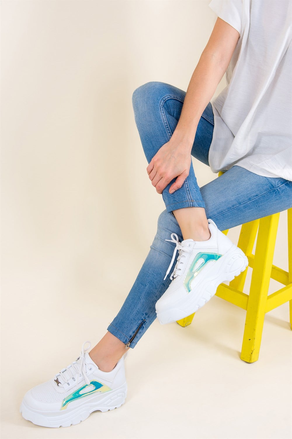 Beyaz Kadın Sneakers F444910209