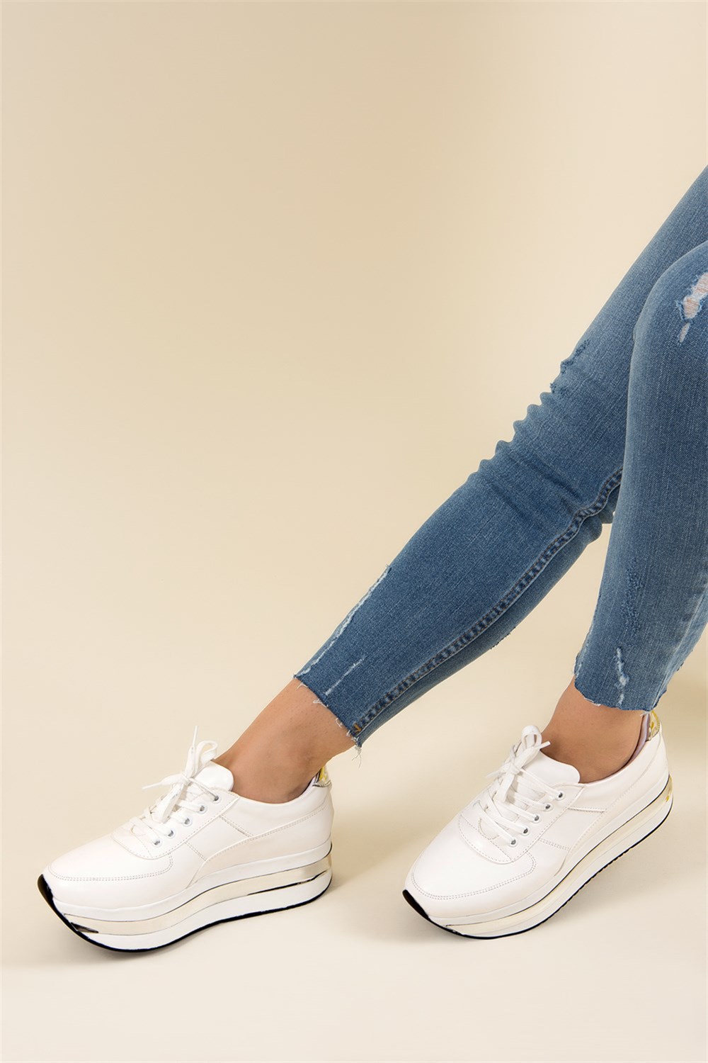 Beyaz Kadın Sneakers F674180209