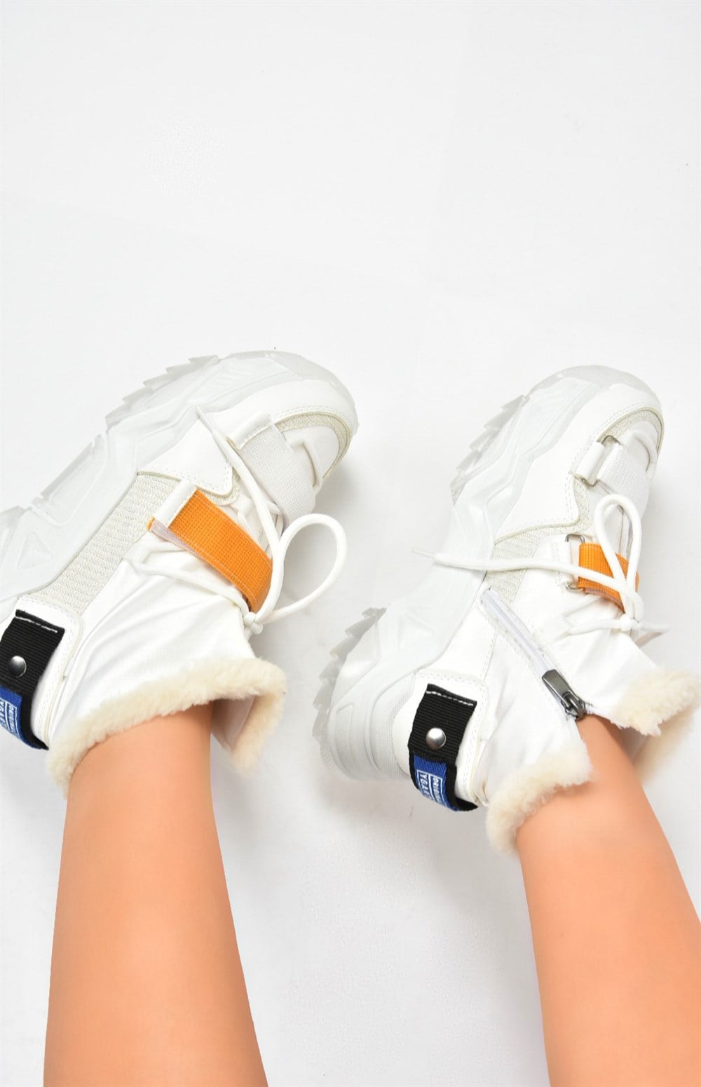 Beyaz Yüksek Taban Bilek Boy Kadın Sneakers L445776009