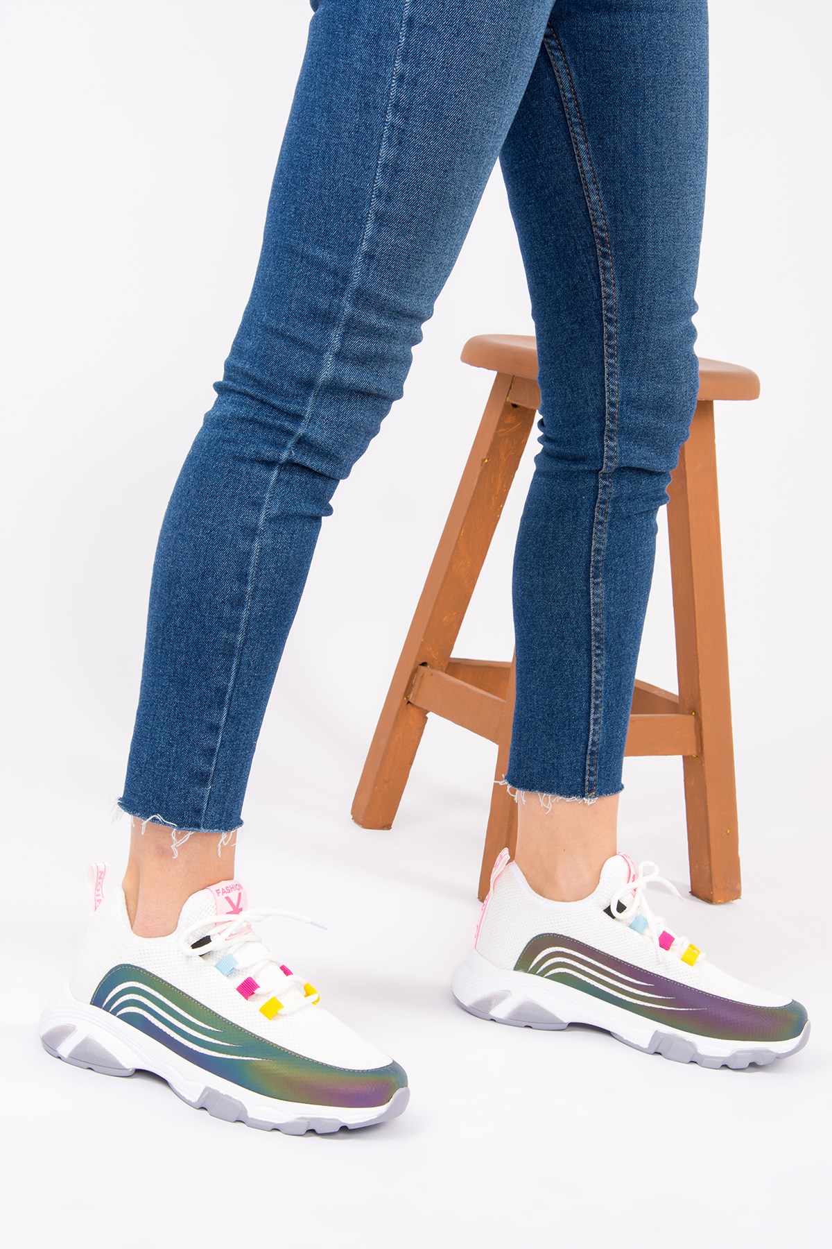 Beyaz/Gri Kadın Sneakers H820202004