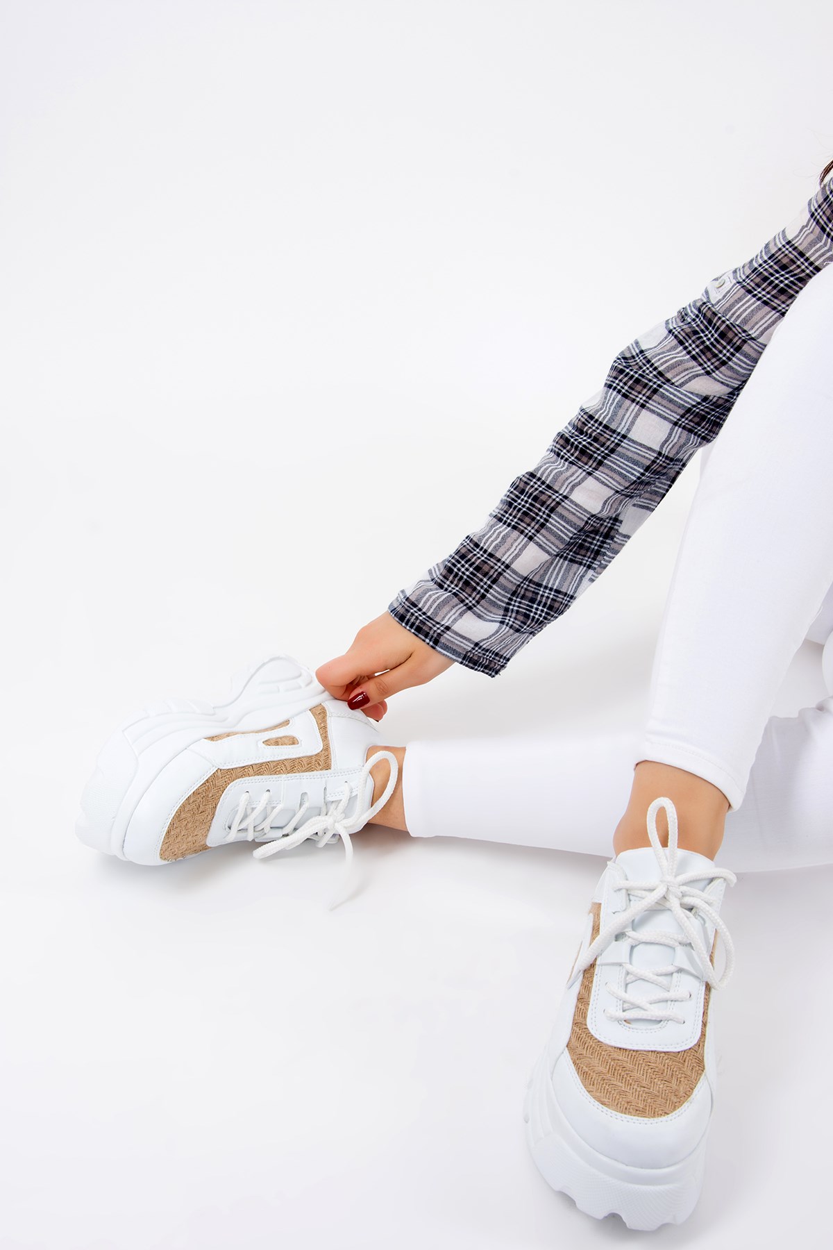 Beyaz/Vizon Kadın Sneakers F267014209