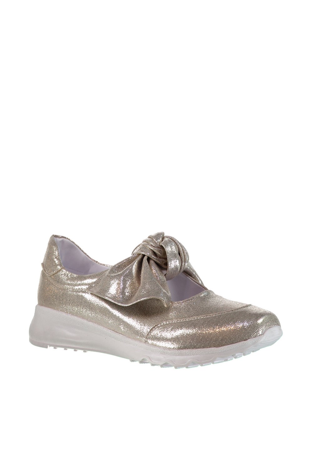 Fox Shoes Altın Kumaş Kadın Ayakkabı D932112004