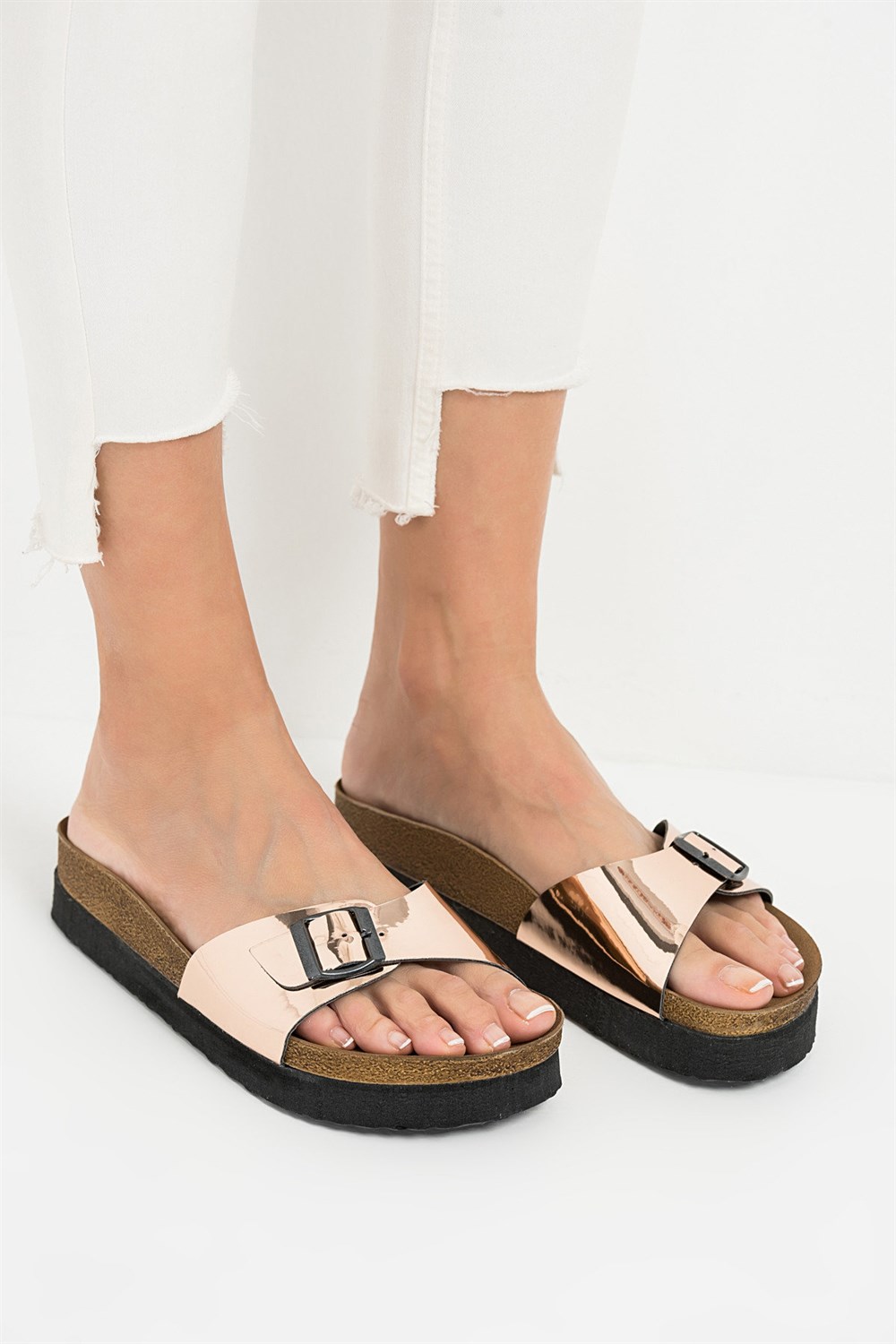 Fox Shoes Bakır Kadın Terlik D777824434