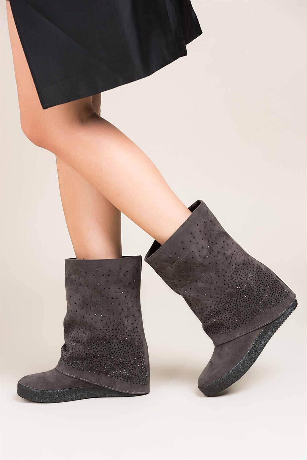 Fox Shoes Füme Kadın Çizme C437443302