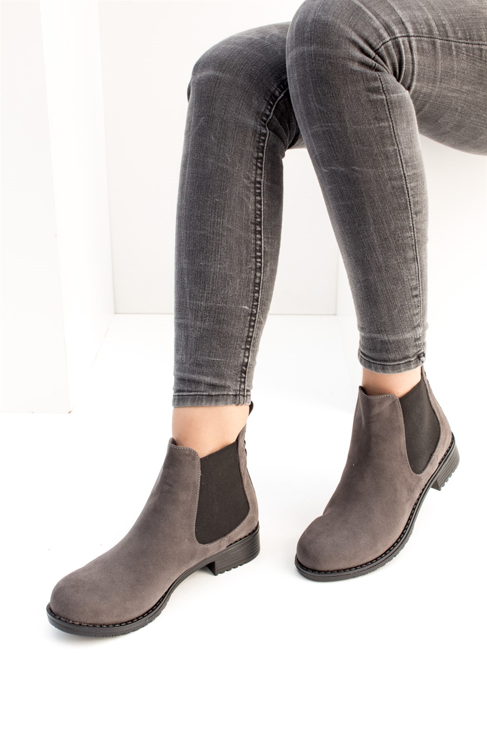 Fox Shoes Gri Kadın Bot C615240702