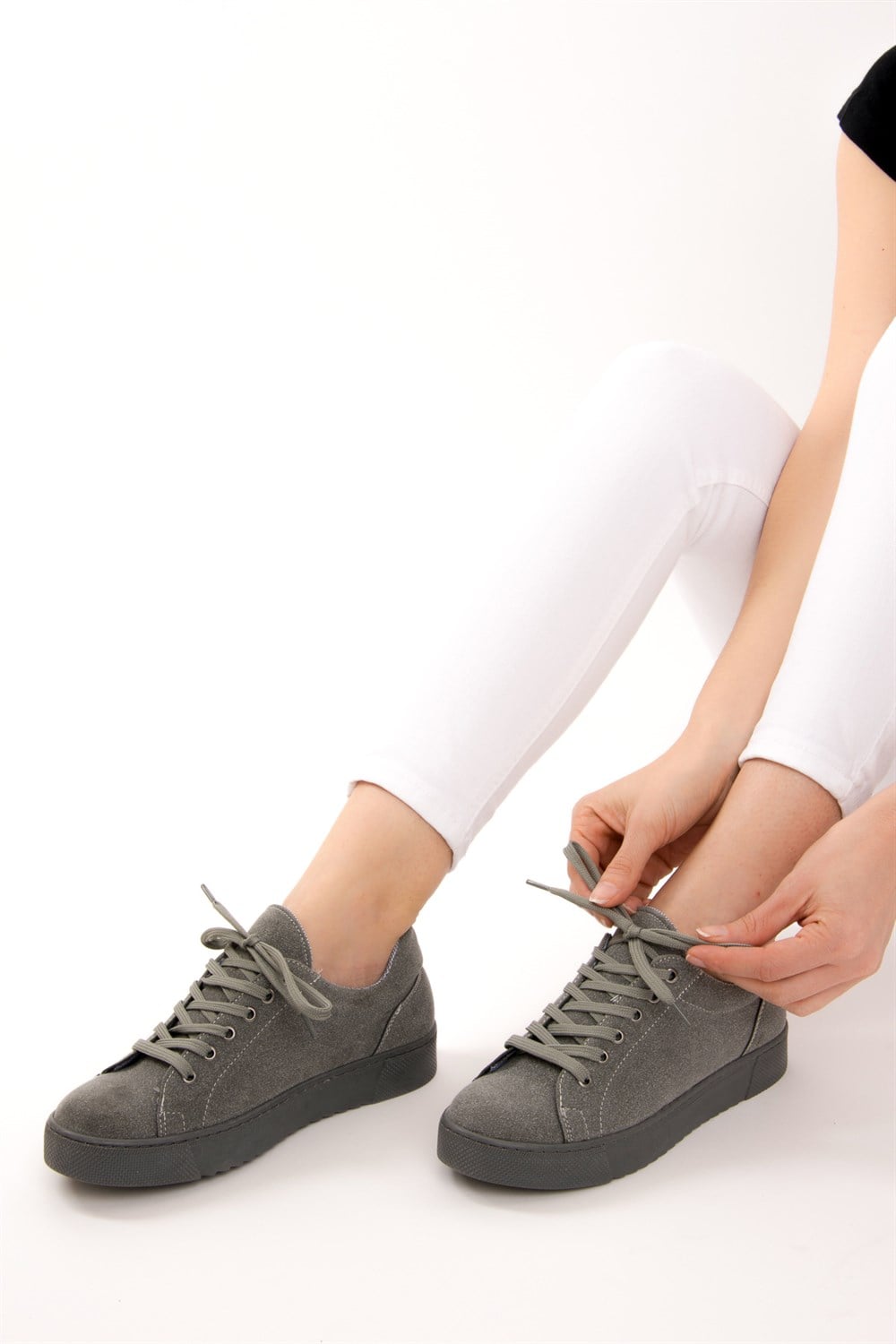 Fox Shoes Gri Kadın Sneakers D602039002