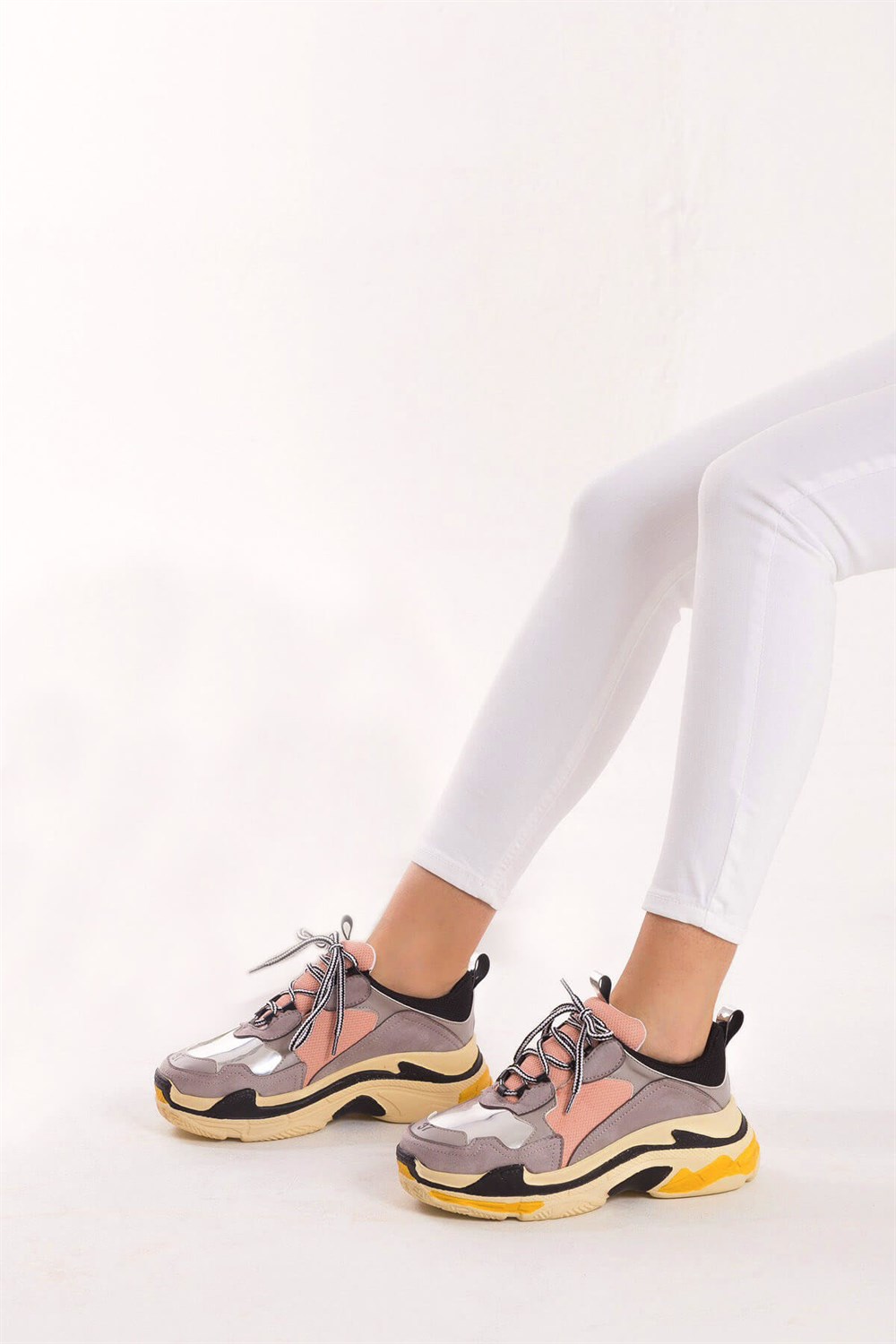 Gri/Gümüş Kadın Sneakers D592410102