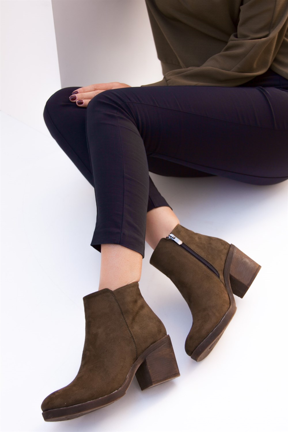 Fox Shoes Haki Kadın Bot C367070302