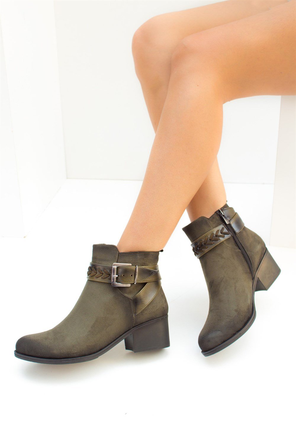 Fox Shoes Haki Kadın Bot C404480302