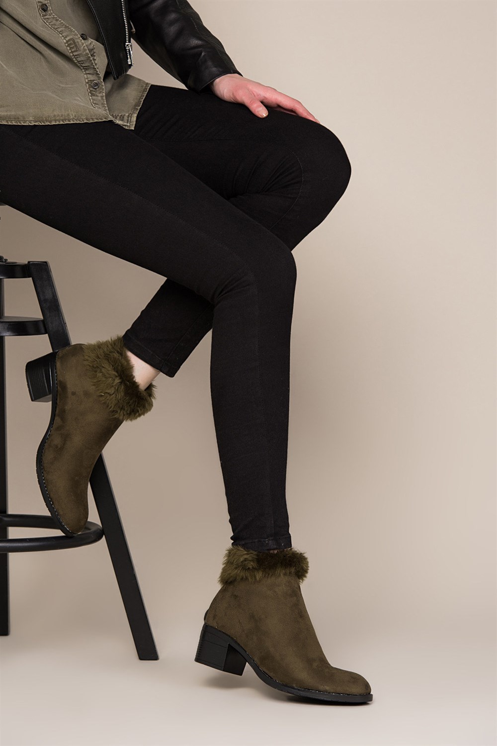 Fox Shoes Haki Kadın Bot C440087002
