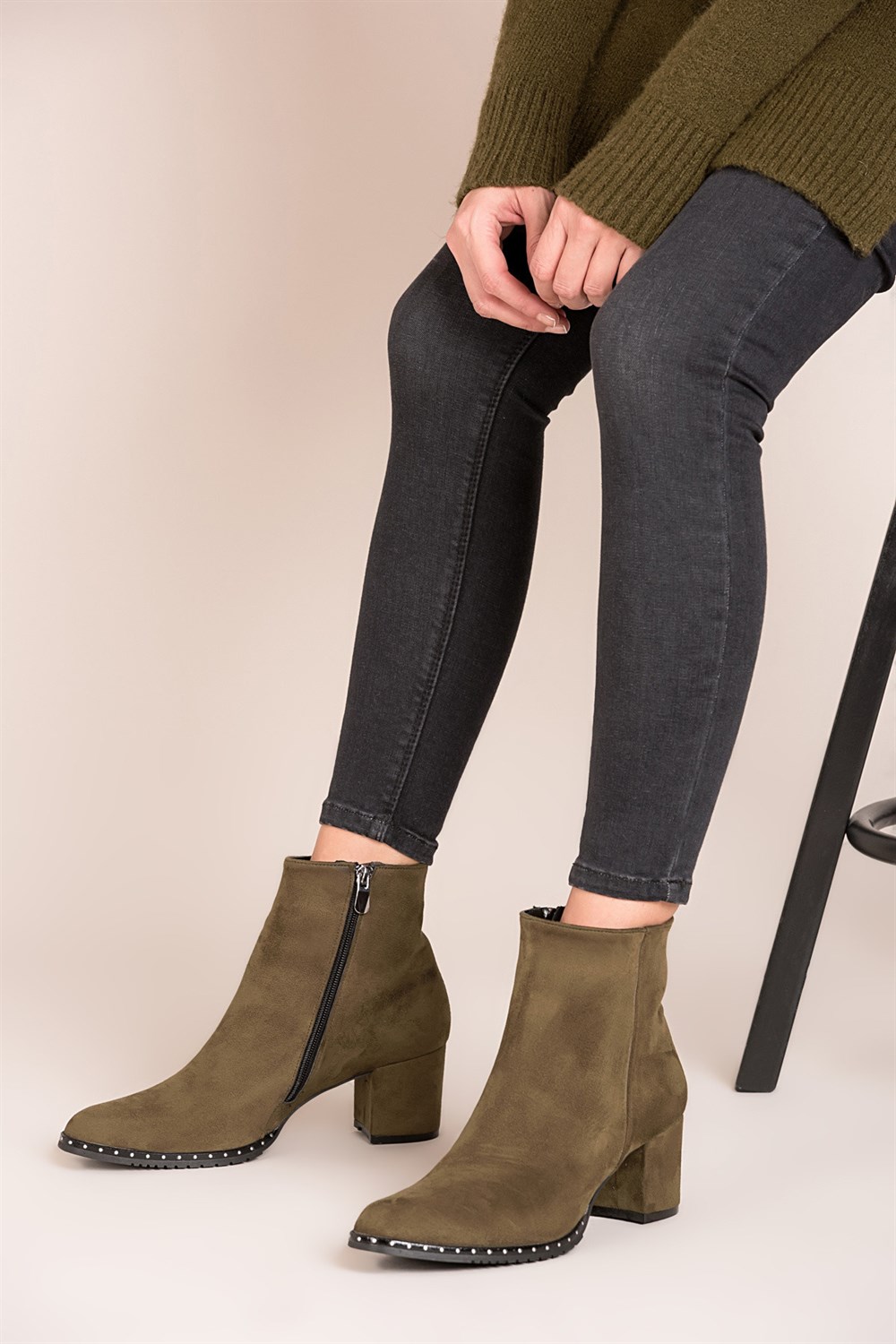 Fox Shoes Haki Kadın Bot C654013302