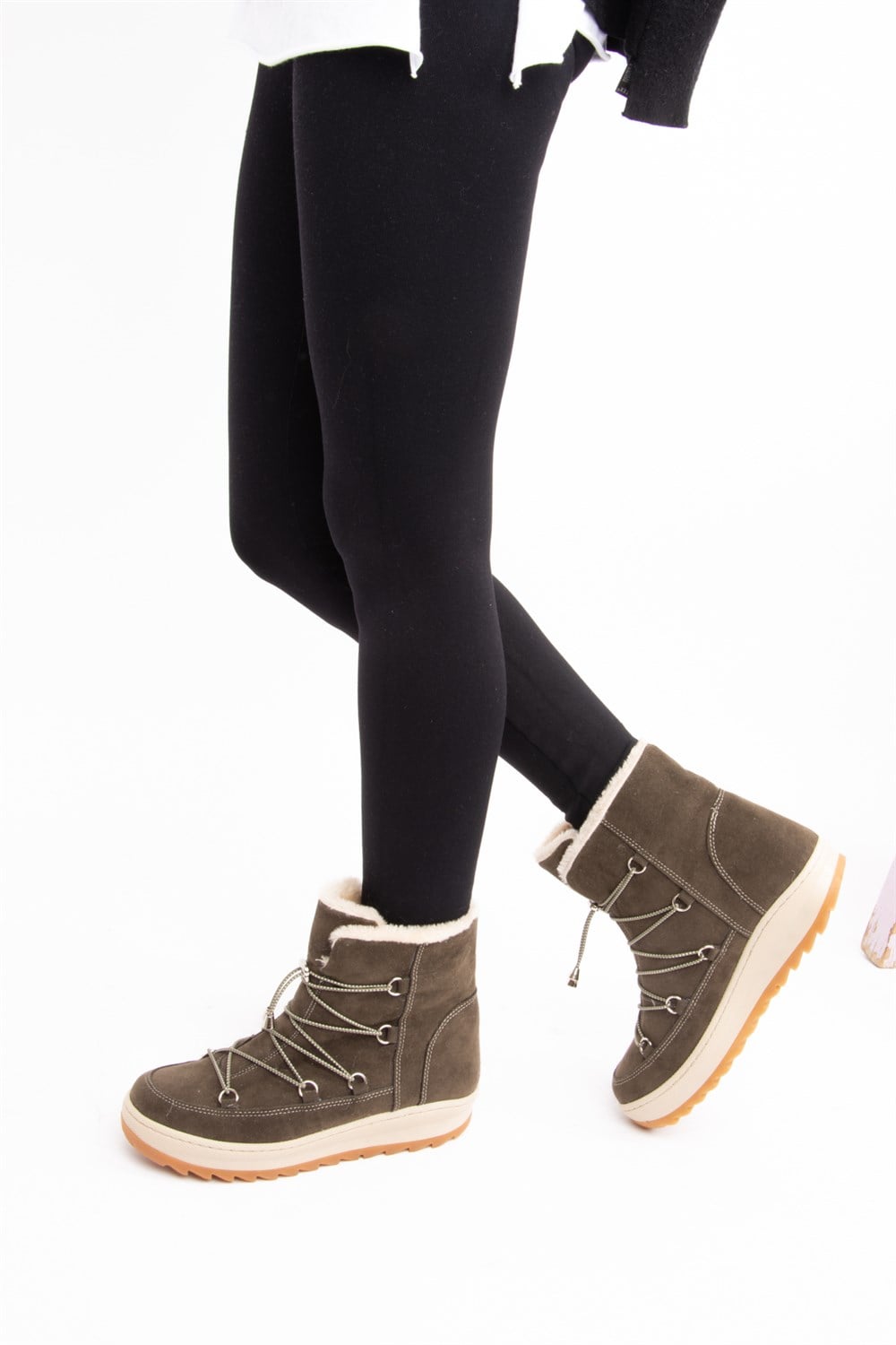 Fox Shoes Haki Kadın Bot E476031002