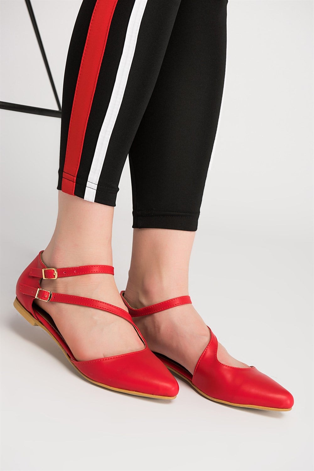 Fox Shoes Kırmızı Kadın Babet D726016909