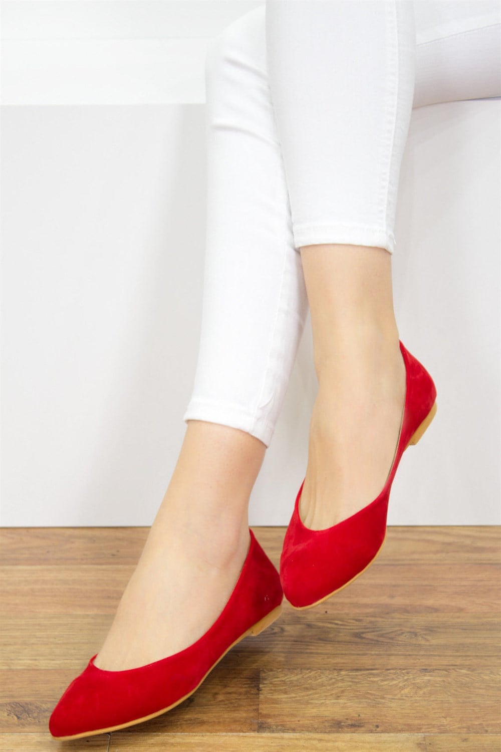 Fox Shoes Kırmızı Kadın Babet D726460402