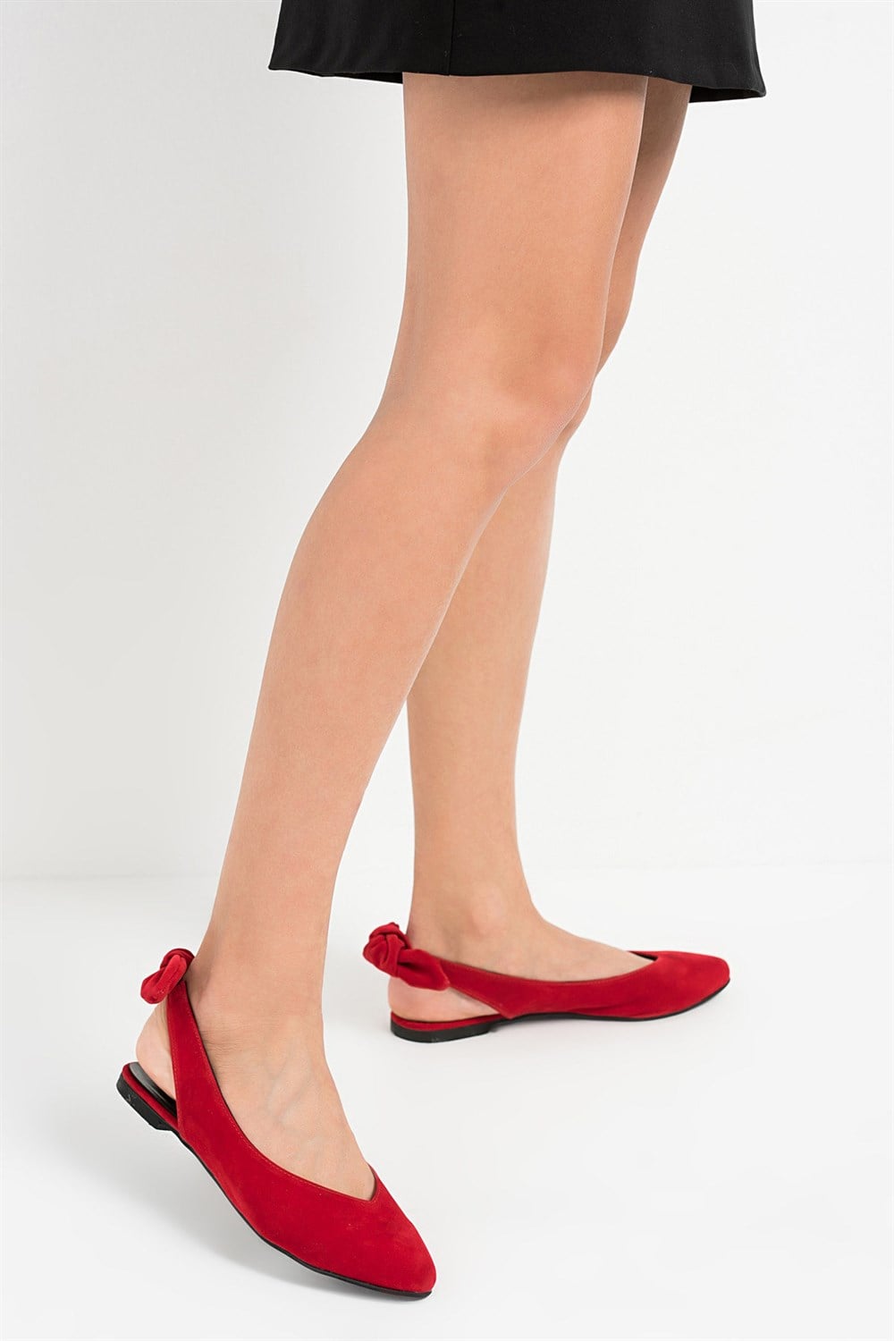 Fox Shoes Kırmızı Kadın Babet D726495302