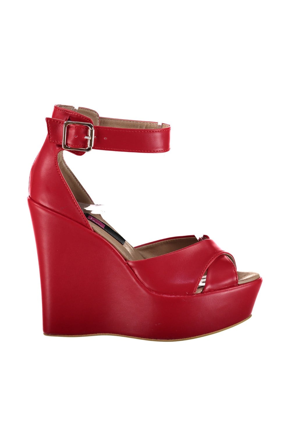 Fox Shoes Kırmızı Kadın Dolgu Topuklu Ayakkabı D459617709