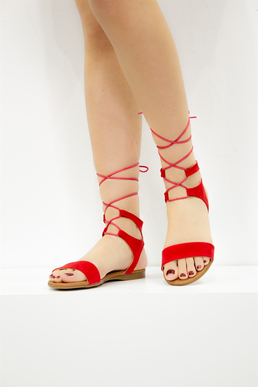 Fox Shoes Kırmızı Kadın Sandalet B548397502